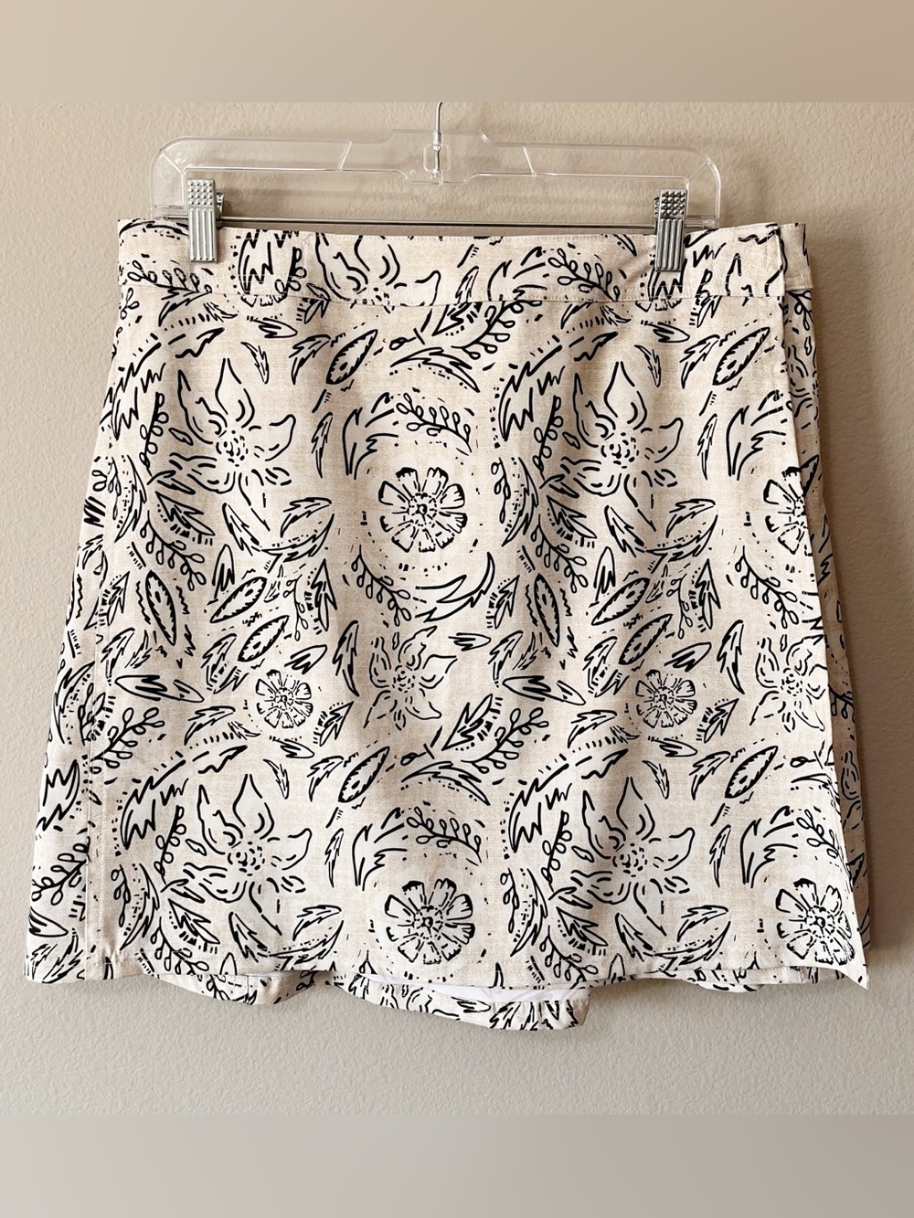 RipSkirt Hawaii NWT Ivory Flora Rustica Print Length 2 Wrap Skirt Size Large